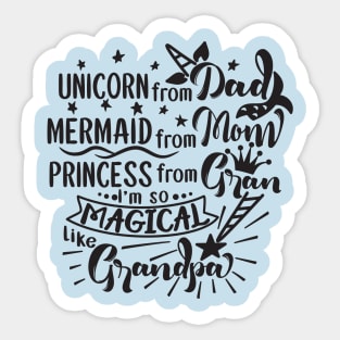 Unicorn Mermaid Princess Sticker